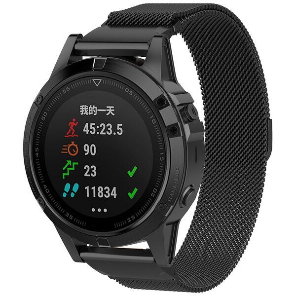Techsuit Strap for Instinct 2S/2S Solar/Approach S70 42mm/Forerunner 220/230/235/235/630/735 - Techsuit Watchband QuickFit 20mm (W009) - Black 5949419219366 έως 12 άτοκες Δόσεις