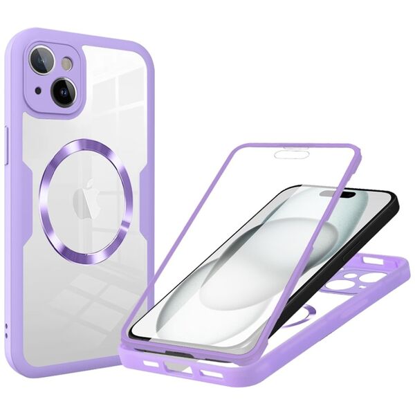 Techsuit Case for iPhone 15 + Cover - Techsuit ColorVerse 360 MagSafe MagSafe Series - Purple 5949419227125 έως 12 άτοκες Δόσεις
