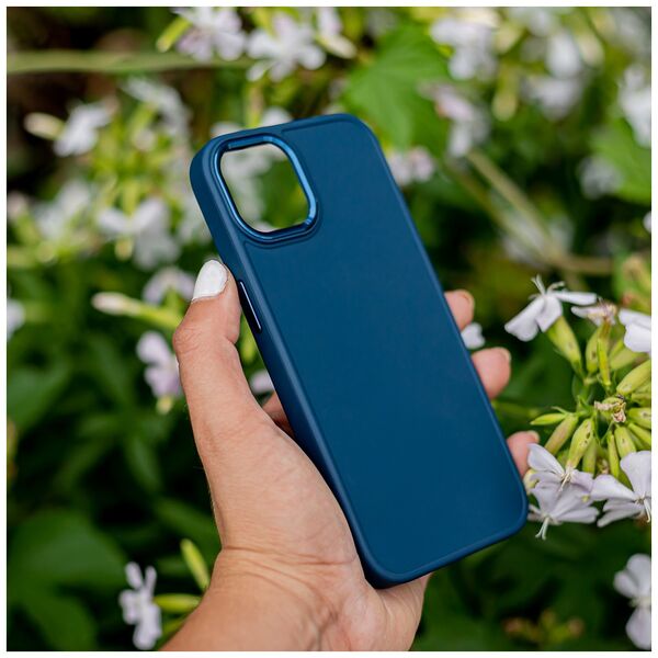 Satin case for Samsung Galaxy S22 dark blue 5900495028549
