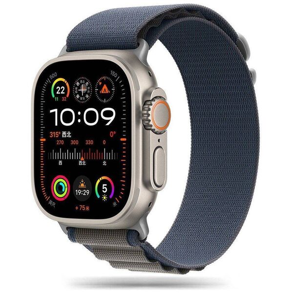 Strap for APPLE WATCH 4 / 5 / 6 / 7 / 8 / 9 / SE / ULTRA 1 / 2 (42 / 44 / 45 / 49 MM) Tech-Protect Nylon Pro Navy / Grey 5906302302314