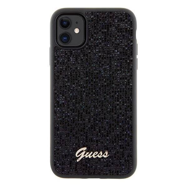 Original Case IPHONE 11 / XR Guess Hardcase Disco Metal Script (GUHCN61PMSDGSK) black 3666339173333