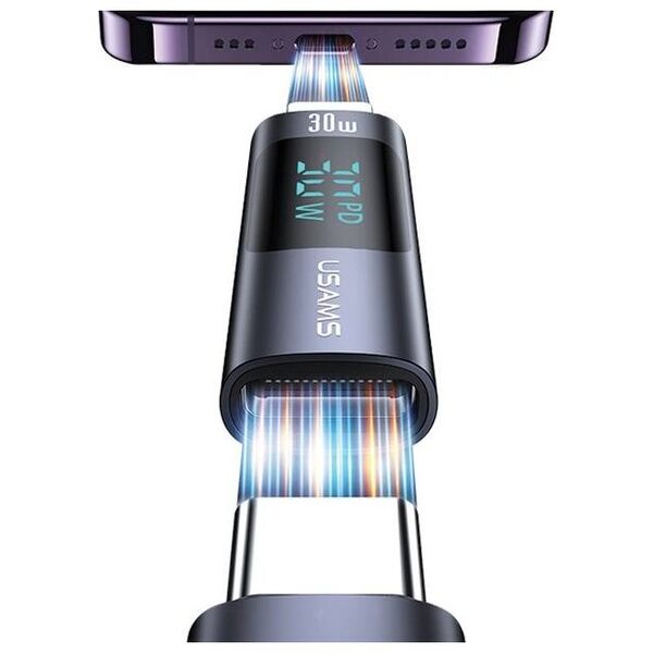 USB-C adapter - Lightning Digital Display 30W USAMS AU18 SJ681LN01 (US-SJ681) steel / aluminum 6958444908984