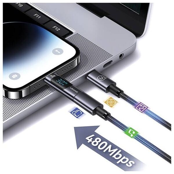 USB-C adapter - Lightning Digital Display 30W USAMS AU18 SJ681LN01 (US-SJ681) steel / aluminum 6958444908984