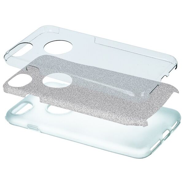 Glitter 3in1 case for iPhone 7 / 8 / SE 2020 / SE 2022 silver 5900495559838