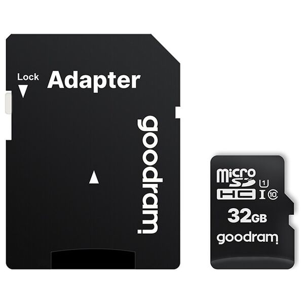 GoodRam memory card 32GB microSDHC cl. 10 UHS-I + adapter 5908267930144