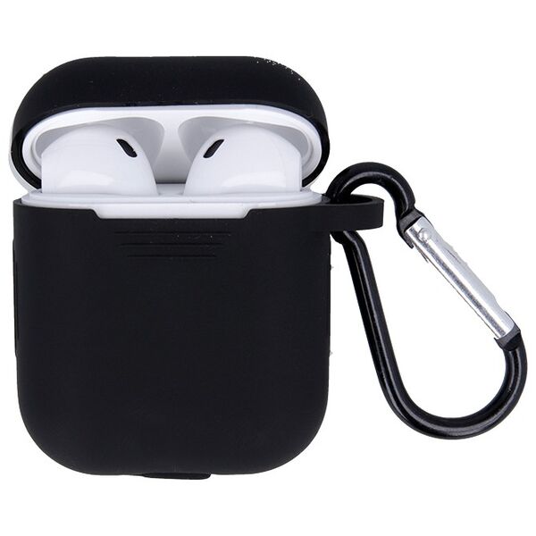 Case for Airpods / Airpods 2 black with hook 5900495825469