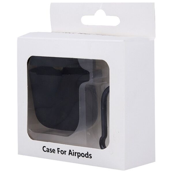 Case for Airpods / Airpods 2 black with hook 5900495825469