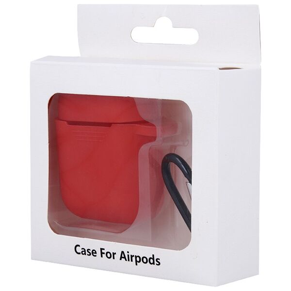 Case for Airpods / Airpods 2 red with hook 5900495825476