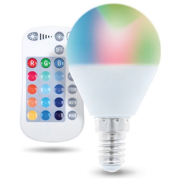 LED Bulb E14 G45 RGB + White 5W + RC Forever Light 5900495847683