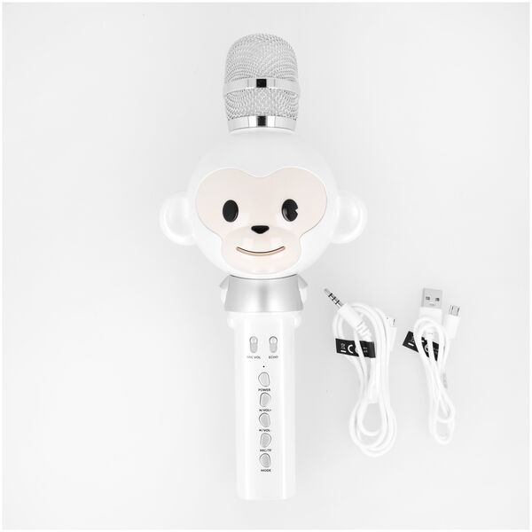 Maxlife Bluetooth microphone with speaker Animal MX-100 white 5900495852748