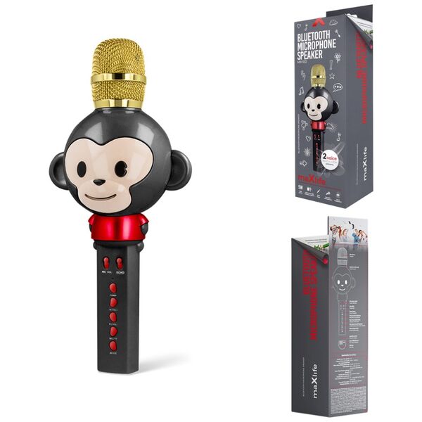 Maxlife Bluetooth microphone with speaker Animal MX-100 black 5900495852731