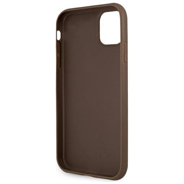 Guess case for iPhone 12 / 12 Pro 6,1&quot; GUHCP12M4GMGBR brown hard case 4G Big Metal Logo 3666339004545