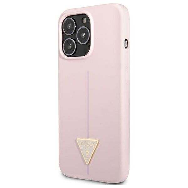 Guess case for iPhone 13 Pro 6,1&quot; GUHCP13LSLTGU purple hard case Silicone Triangle Logo 3666339041052