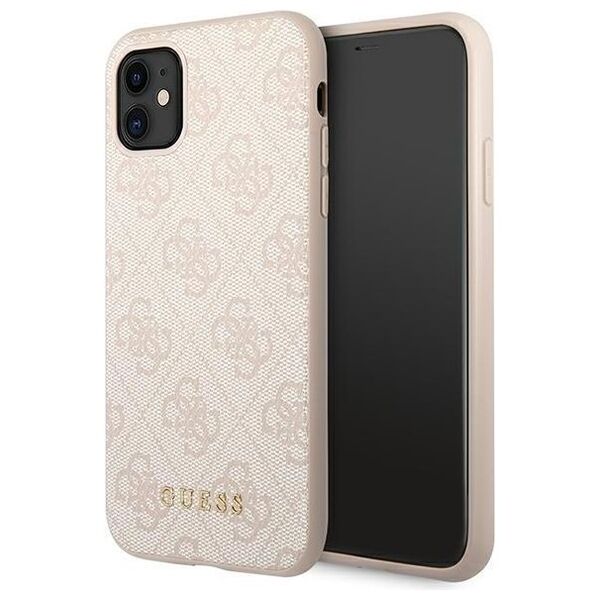 Guess case for iPhone 11 GUHCN61G4GFPI pink hardcase PU 4G Classic 3666339016241