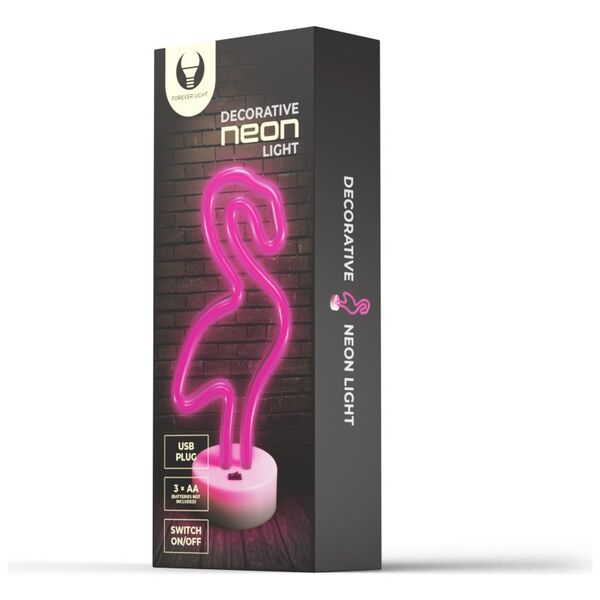 Neon LED on a stand FLAMINGO pink FSNE01 Forever Light 5900495059451
