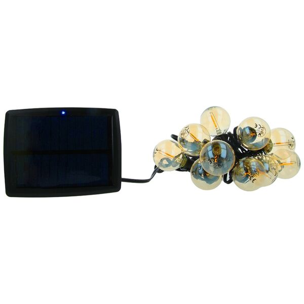 Solar Garland 5,5m +10 LED bulbs filament gold E12 G40 IP44 5900495070883