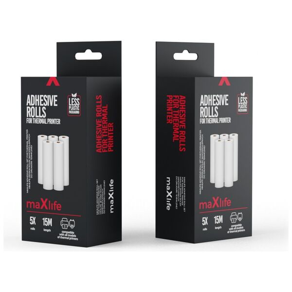 Maxlife adhesive roll set for thermal printer 5900495227928