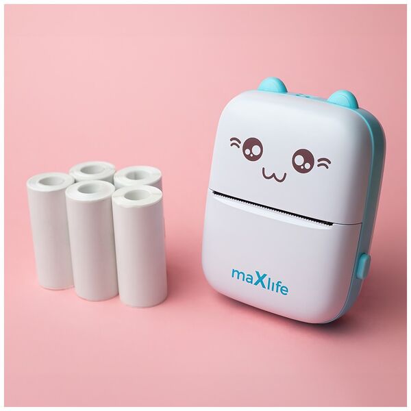 Maxlife Bluetooth thermal printer MXTP-100 blue 5900495198037