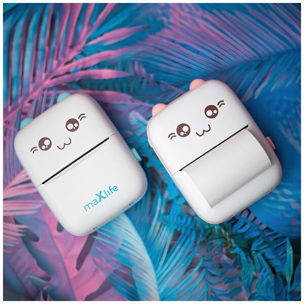 Maxlife Bluetooth thermal printer MXTP-100 pink 5900495198006
