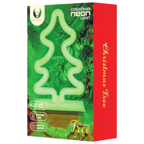 Neon Wood Stand LED TREE green FLNW03 Forever Light 5900495268617