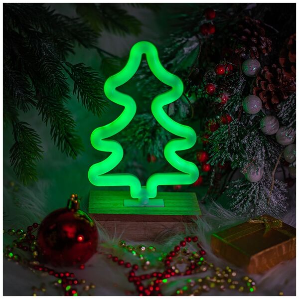 Neon Wood Stand LED TREE green FLNW03 Forever Light 5900495268617