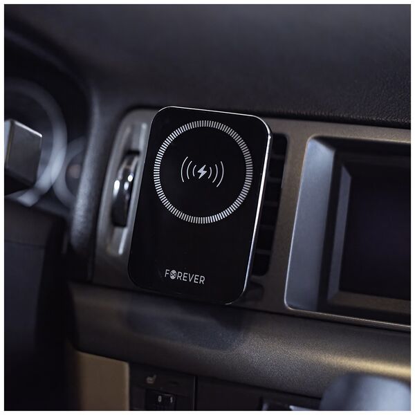 Forever car holder for air vent MACH-100 magnetic with wireless charging black 15W 5900495275196