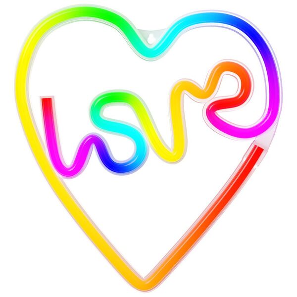 Neon LED RGB LOVE IN HEART FLRN02 + RC Forever Light 5900495396532