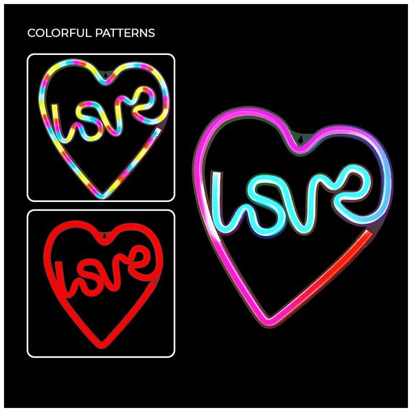 Neon LED RGB LOVE IN HEART FLRN02 + RC Forever Light 5900495396532