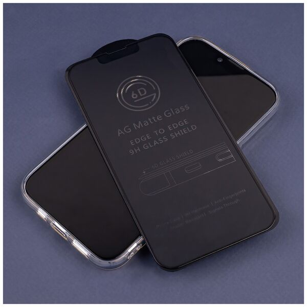 Tempered glass 6D matte for iPhone XR / 11 black frame 5907457722903