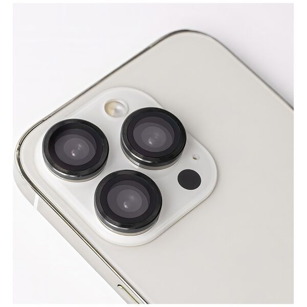 Set of lens glasses for Samsung Galaxy S24 Ultra black frame (5 pcs) 5907457738140