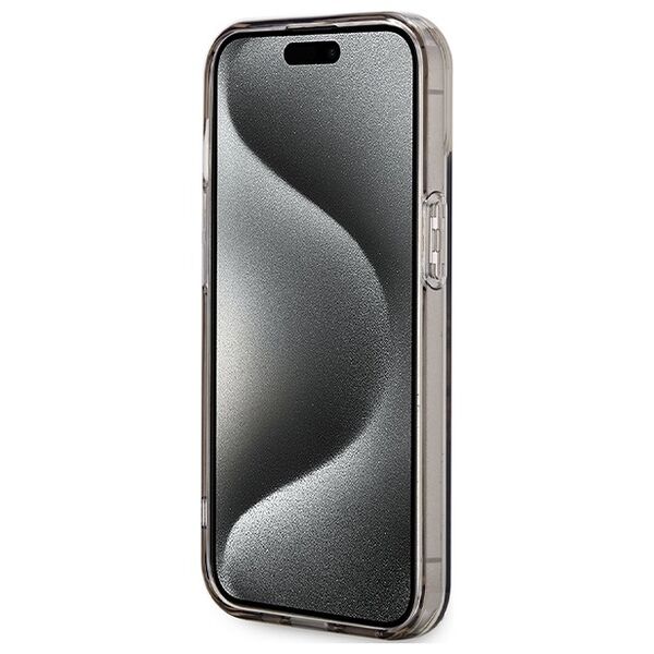 Guess case for iPhone 15 6,1&quot; GUHMP15SHFWFCK black HC MAGSAFE IML FLOWERS WREATH 3666339221287