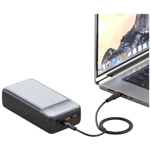 XO laptop power bank  PR201 65W 30000mAh black 6920680835621