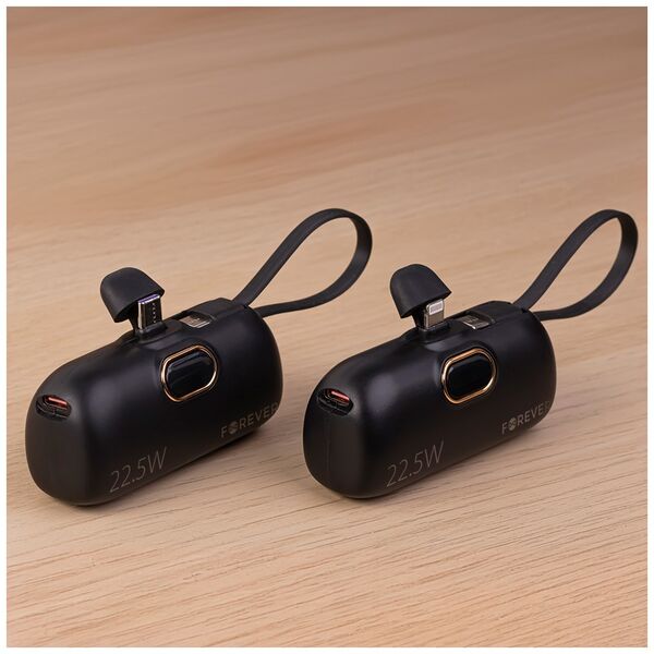 Forever mini power bank MTB-100 22.5W 5000 mAh Lightning black 5907457751224