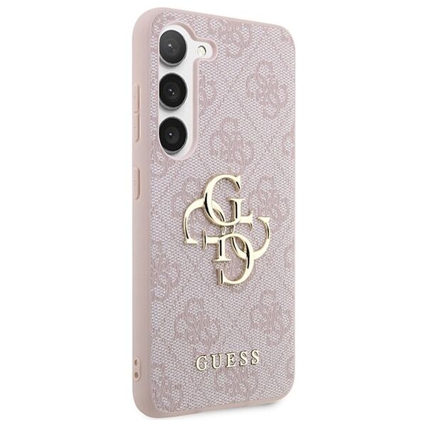 Guess case for Samsung Galaxy A35 GUHCSA354GMGPI pink HC PU 4G big metal logo 3666339259587