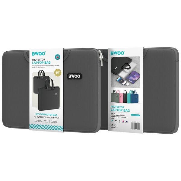 BWOO torba na laptopa na ramię 15&quot;-grey 6933654813143