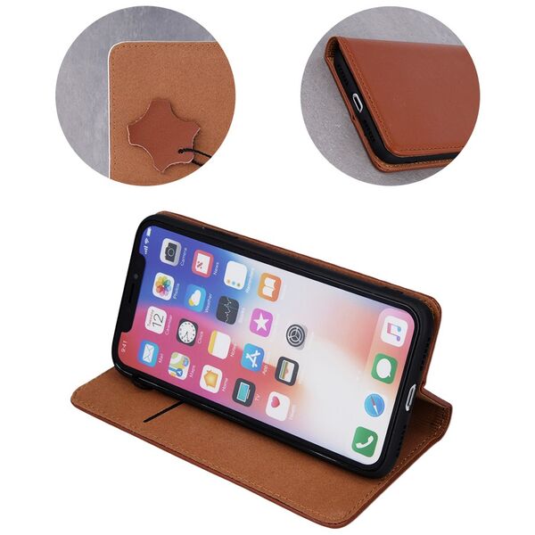 Genuine Leather Smart Pro for iPhone 16 Plus 6,7&quot; brown 5907457795266