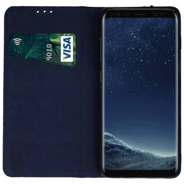 Genuine Leather Smart Pro for iPhone 16 Plus 6,7&quot; navy blue 5907457795228