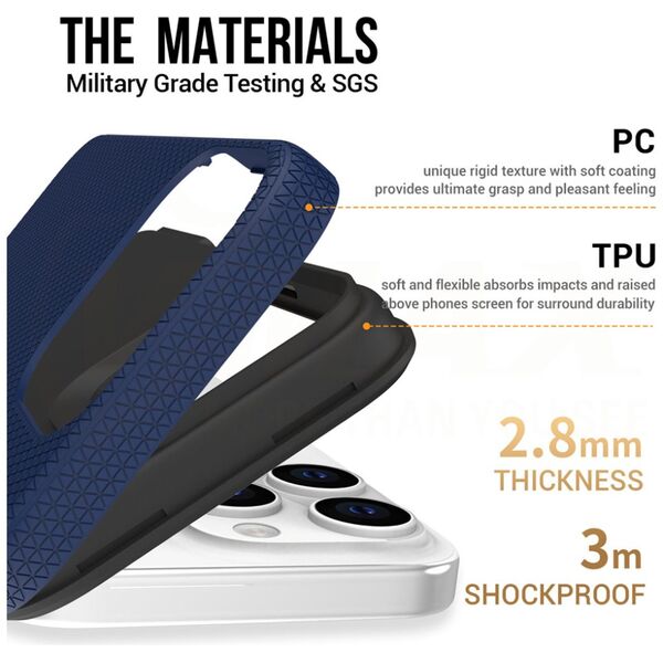 Vmax Triangle case for iPhone 16 6,1&quot; navy blue 6976757304378