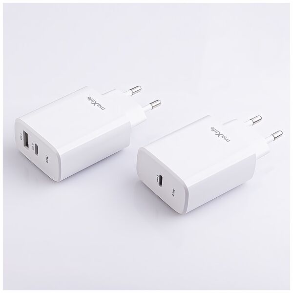 Maxlife MXTC-10-20C PD QC charger 1x USB-C 20W white 5907457789821
