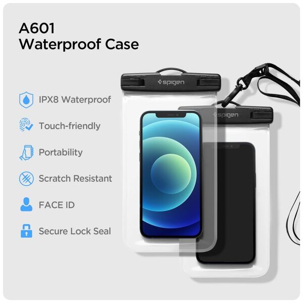 Spigen Spigen - (2 pack) Waterproof Case (A601) - IPX8, for Phone 3.5 - 7" - Clear 8809756648588 έως 12 άτοκες Δόσεις