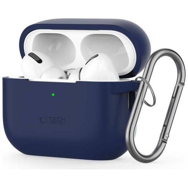 Case for APPLE AIRPODS PRO 1 / 2 Tech-Protect Silicone Hook navy blue 5906302313327
