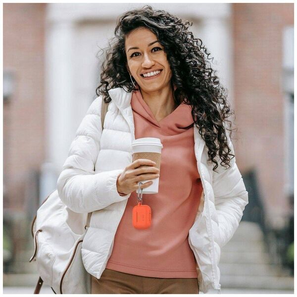 Case for APPLE AIRPODS PRO 1 / 2 Tech-Protect Silicone Hook Dusty pink 5906302313341