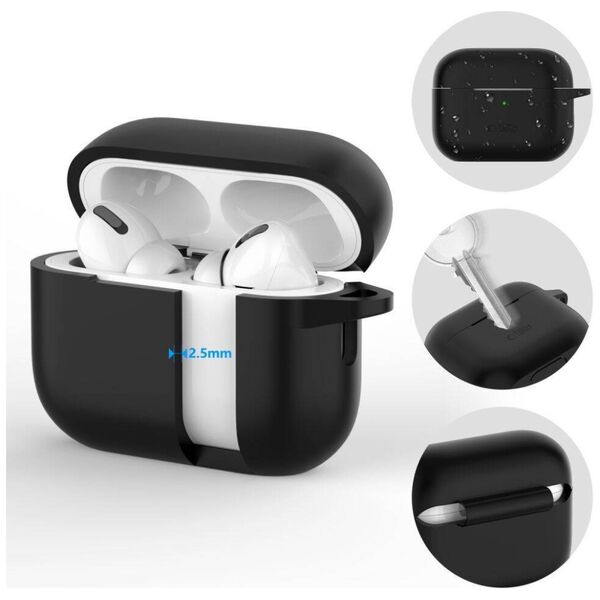 Case for APPLE AIRPODS PRO 1 / 2 Tech-Protect Silicone Hook Neon orange 5906302313358