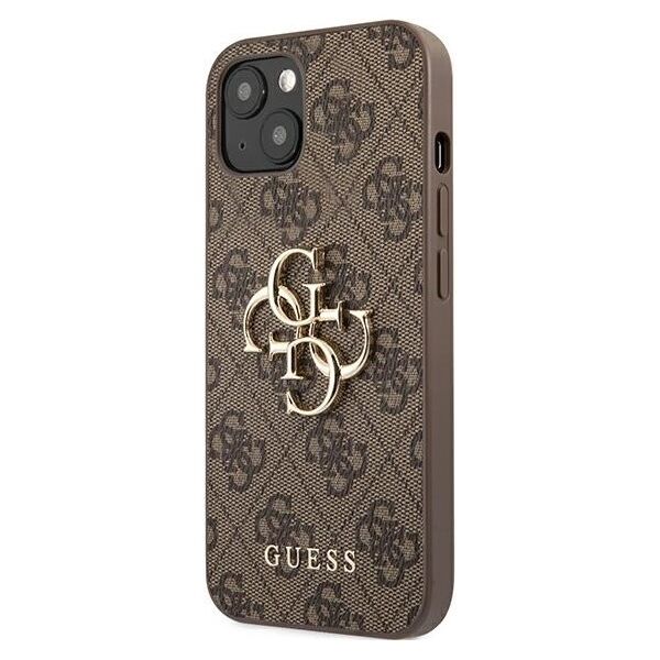Guess case for iPhone 13 Pro / 13 6,1'' GUHCP13L4GMGBR brown hard case 4G Big Metal Logo 3666339024895
