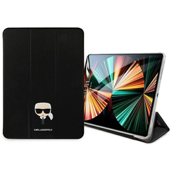 Karl Lagerfeld case for iPad 12,9&quot; Pro 2021 KLFC12OKHK Book Cover black Saffiano Karl Head 3666339030407