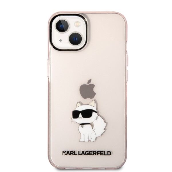 Karl Lagerfeld case for iPhone 14 6,1&quot; KLHCP14SHNCHTCP pink hardcase Ikonik Choupette 3666339087166