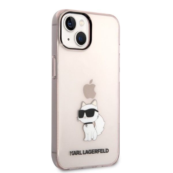 Karl Lagerfeld case for iPhone 14 6,1&quot; KLHCP14SHNCHTCP pink hardcase Ikonik Choupette 3666339087166