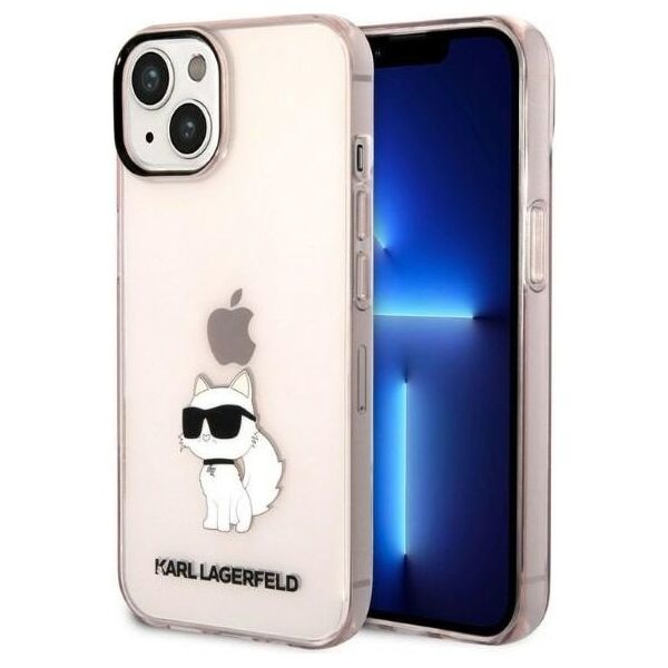 Karl Lagerfeld case for iPhone 14 6,1&quot; KLHCP14SHNCHTCP pink hardcase Ikonik Choupette 3666339087166