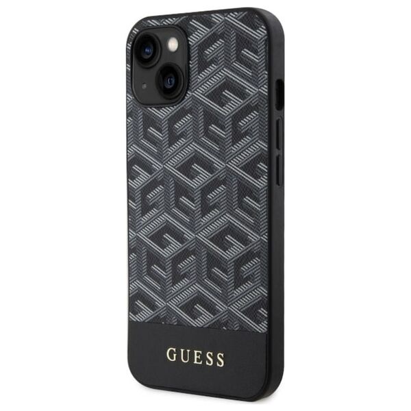 Guess case for iPhone 14 6,1&quot; GUHMP14SHGCFSEK black hard case GCube Stripes MagSafe 3666339112424
