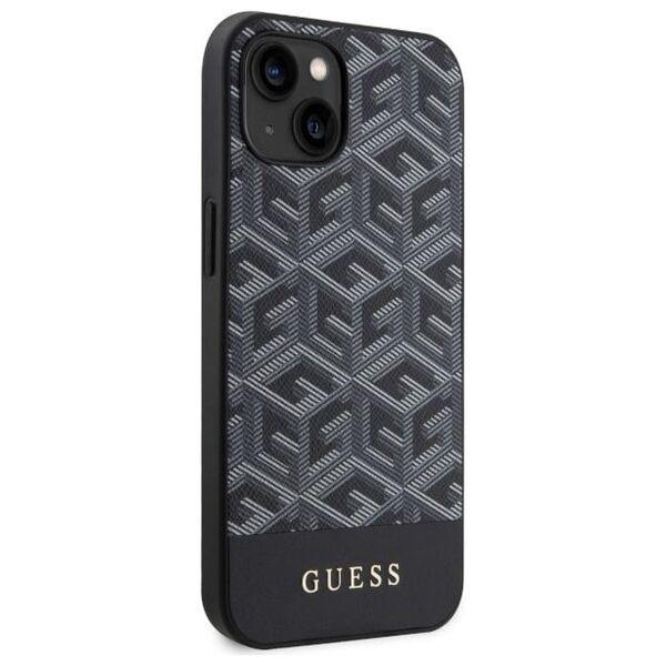 Guess case for iPhone 14 6,1&quot; GUHMP14SHGCFSEK black hard case GCube Stripes MagSafe 3666339112424